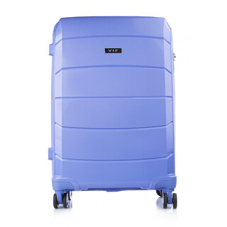 Большой чемодан VIF Denver на 97 л весом 4 кг из полипропилена Голубой